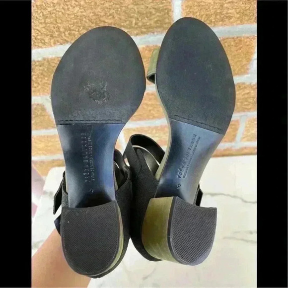 Frēda Salvador Military Green/Black Suede Cage Sandals Size 9 - Picture 5 of 8